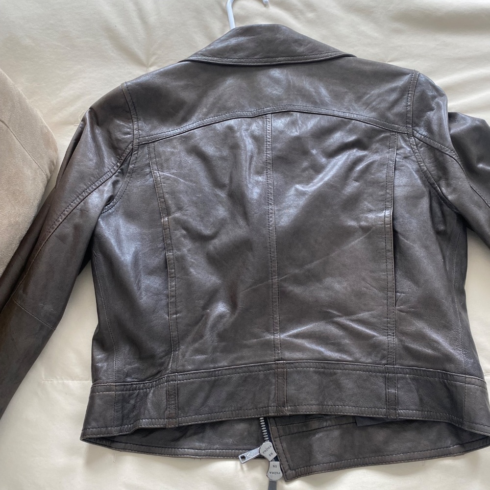 Vince’s leather cropped jacket - Picture 4 of 8